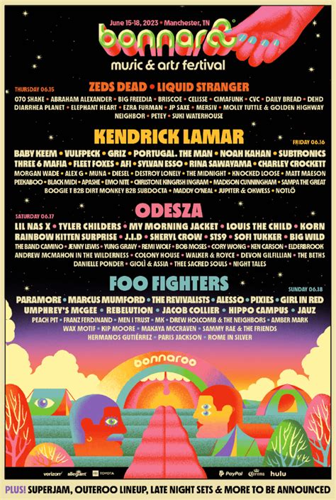 Kendrick Lamar, ODESZA, and Foo Fighters to headline Bonnaroo 2023 ...