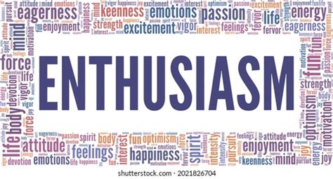 Enthusiasm Vector Illustration Word Cloud Isolated Stock Vector