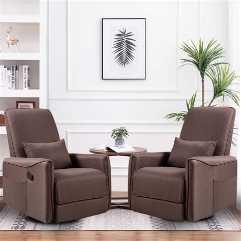 Amazon.com: RIHEREFY Swivel Rocker Recliner Chairs, Manual Swivel ...