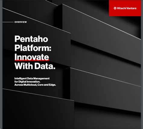 Pentaho DataOps Innovate With Data Hitachi Vantara Federal