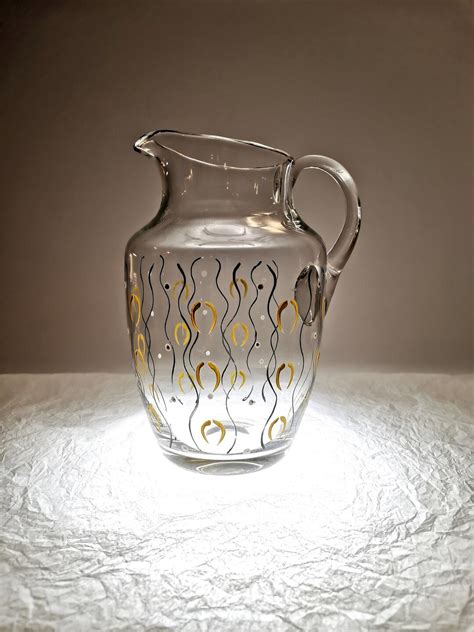 Bohemian Czechoslovakia Jug 1950 S Borske Sklo Etsy