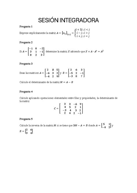 Sesión Integradora EP asd SESIÓN INTEGRADORA Pregunta 1 Exprese