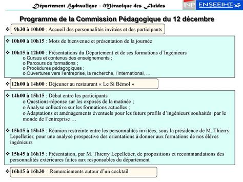 Programme de la Commission Pédagogique du 12 décembre ppt télécharger