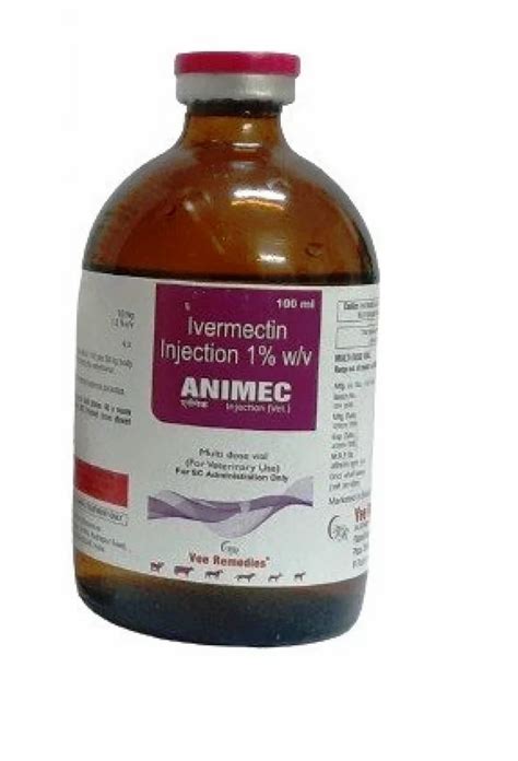 Animec Ivermectin Injection 1 W V Packaging Type Box Packaging Size