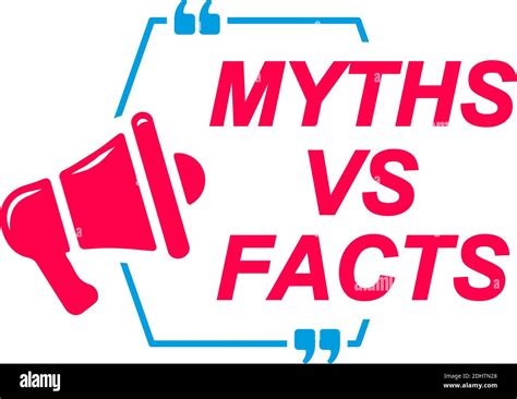 Myths Vs Facts Labels Speech Bubbles With Megaphone Icon Advertising