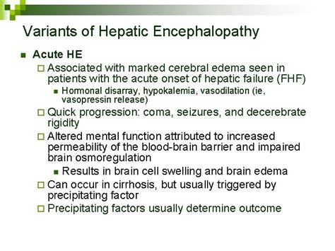 Nutritional Management Of Hepatic Encephalopathy Presented By Chris