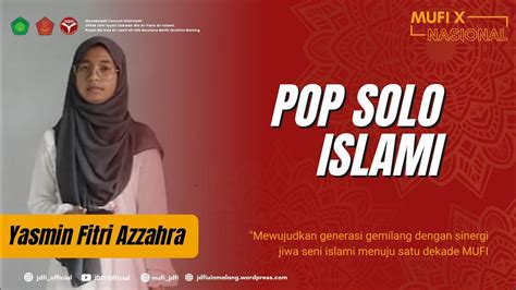 Yasmin Fitri Azzahra POP SOLO ISLAMI PSI MUFI X NASIONAL 2024