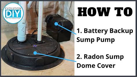 Installing A Battery Backup Sump Pump And Radon Sump Dome Youtube