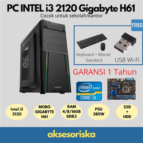 Jual Pc Rakitan Cpu Komputer Intel Core I Pc Kantor Gigabyte H