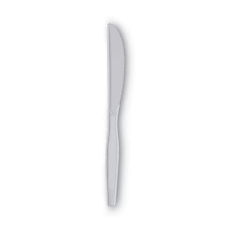 Dixie Heavy Medium Weight Disposable Plastic Knives KM217 White