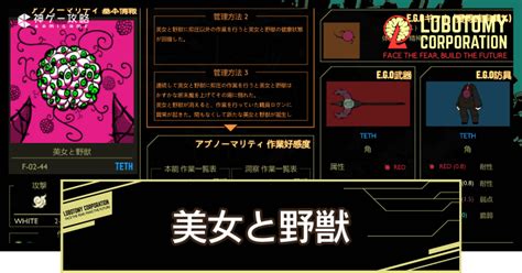 【ロボトミーコーポレーション】美女と野獣の管理方法【lobotomy Corporation】 神ゲー攻略