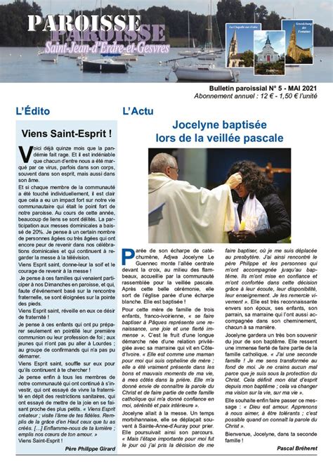 Bulletin De Mai Paroisse Saint Jean D Erdre Et Gesvres