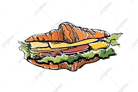 Croissants Sandwichs Png Vecteurs PSD et Icônes Pour Téléchargement