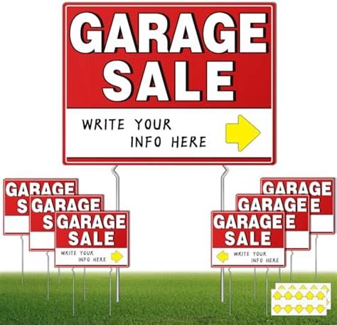 Amazon Pcs Garage Sale Sign With Metal Stakes X