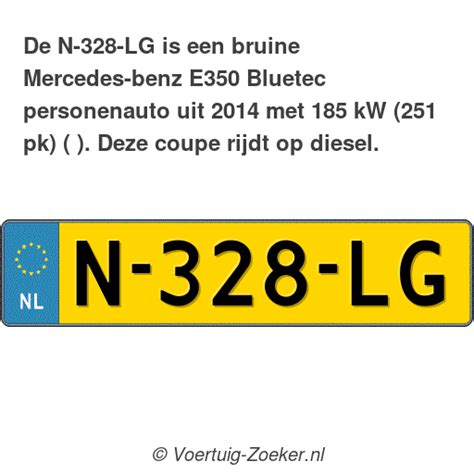 Kenteken N Lg Mercedes Benz E Bluetec Auto N Lg