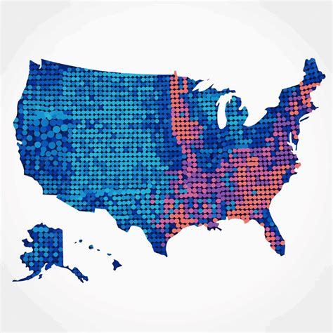 Premium Vector | A colorful map of the united states of america