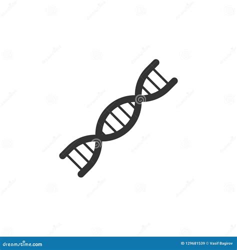 Dna Genetics Line Icon Simple Modern Flat Vector Illustration For Mobile App Website Or