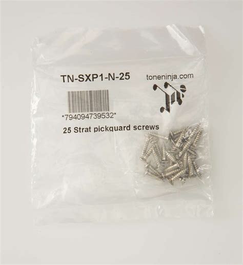 Genuine Tone Ninja Pickguard Screws For Fender 25 Pack Nickel