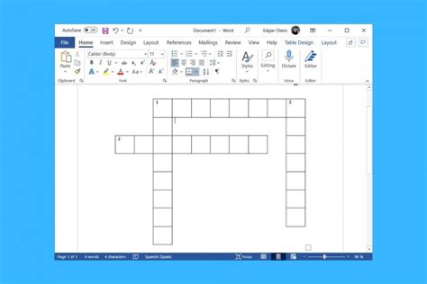 How To Make Your Own Crossword Puzzle On Microsoft Word Crossword