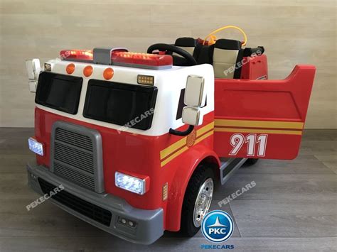 Pekecars CamiÓn De Bomberos 2 Plazas 12v 24g Coches Electricos Para