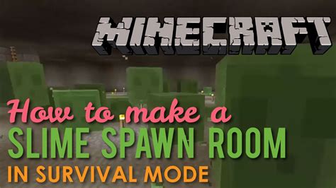 How To Make A Slime Spawn Room In Survival Minecraft Xbox One Youtube