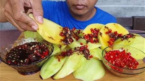 Mukbang Mouth Watering Green Mango Unripe Mango Mukbang Asmr Mango