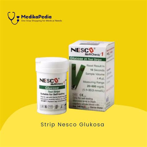 Strip Gula Darah Nesco Isi 25pcs Stick Glukosa Glucose Nesco