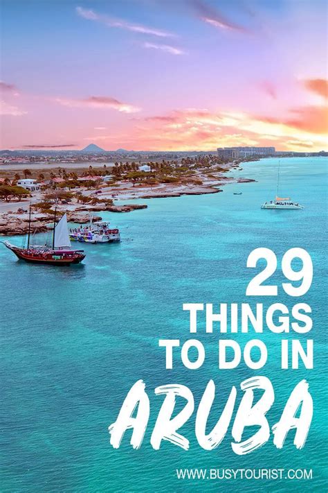 Boats In The Ocean With Text Overlay Saying Things To Do In Aruba