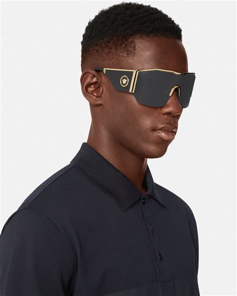 Versace Medusa Halo Shield Sunglasses For Men Us Online Store