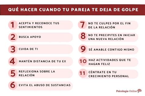 Qué hacer cuando tu pareja te deja de golpe 11 consejos