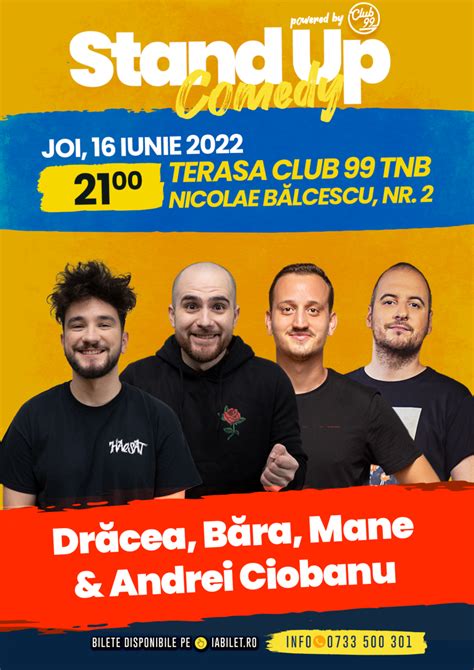 Bilete Stand Up La Club Tnb Terasa Dracea Bara Mane Andrei