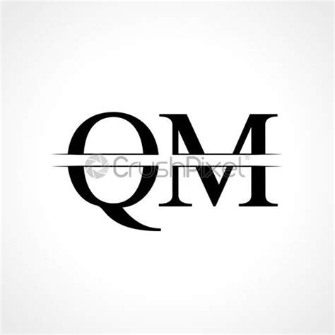 Initial Monogram Letter Qm Logo Design Vector Template Black Letter