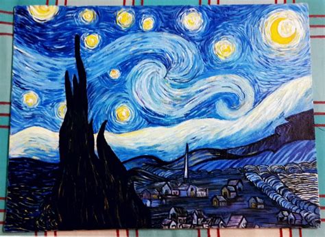 Van Gogh S Starry Night Based On Tutorial By Ginger Cook I Messed Up