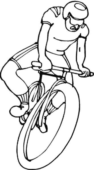 Coloriage Cyclisme de Salle vecteur dessin gratuit à imprimer