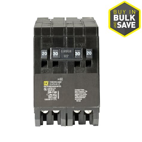 Square D Homeline 30 Amp 2 Pole Quad Circuit Breaker At