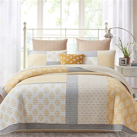 Bedduvit 100 Cotton King Size 3 Piece Quilt Set Reversible Real