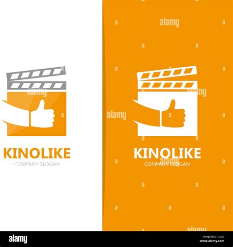 Vektor Der Klappe Und Wie Logo Kombination Kino Und Beste Symbol Oder