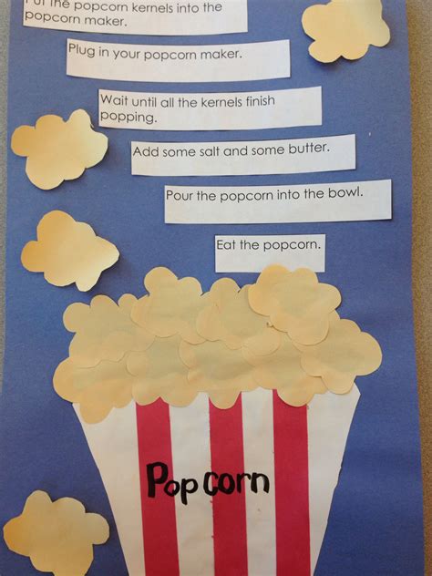 Procedural Writing Use With Popcorn Adjective And The Popcorn Book