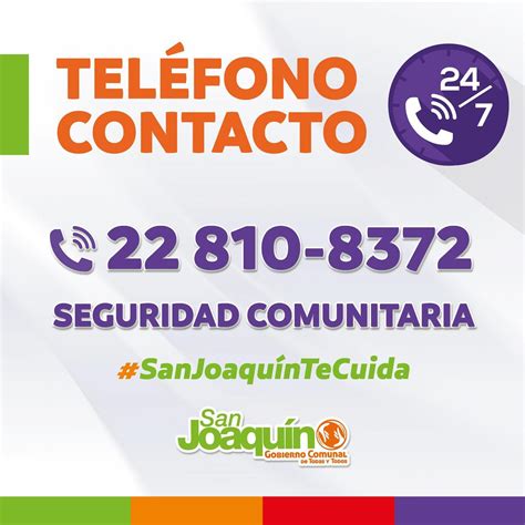 Contacto Seguridad Comunitaria San Joaquin