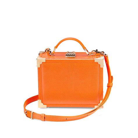 Aspinal Of London Women S Mini Trunk Clutch Bag Orange