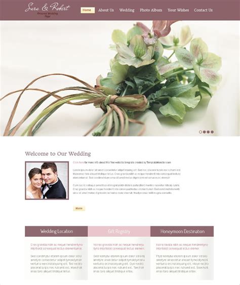 31+ Free Wedding Website Themes & Templates | Free & Premium Templates