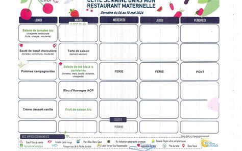 MENU MATERNELLE MAI 2024 1 Site Officiel De La Mairie De Six Fours