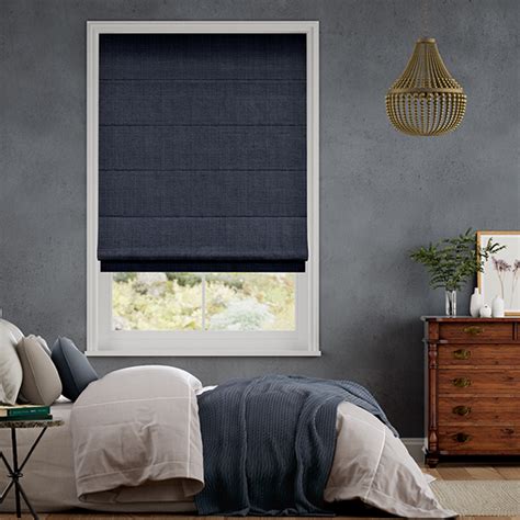 Etta Indigo Roman Blind