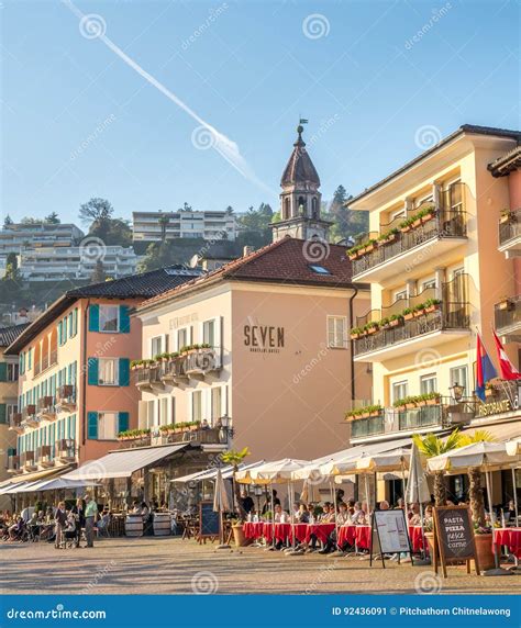 Town Scene In Locarno Switzerland Editorial Photo Image Of Relax