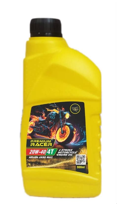 20W40 PREMIUM RACER Four Stroke Motorcycle Engine Oil Bottle Of 900 ML