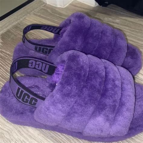 UGG | Shoes | Dark Purple Fluffy Uggs Hop On The Deal Before Winter ...