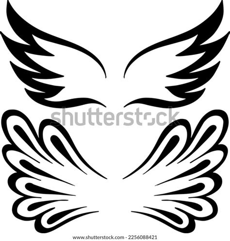 Wings Set Vector Illustration Isolated Stock Vector Royalty Free