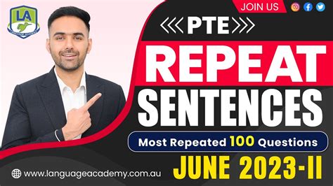 PTE Speaking Repeat Sentences June 2023 II Exam Predictions LA