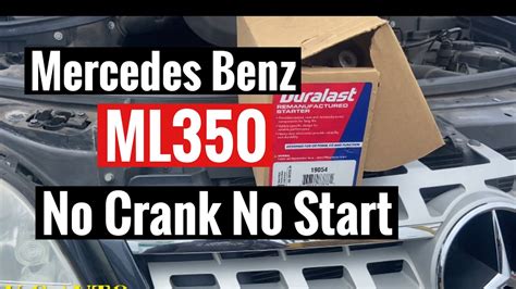 No Crank No Start 2010 2015 Mercedes Benz Ml350 Starter Replacement Youtube