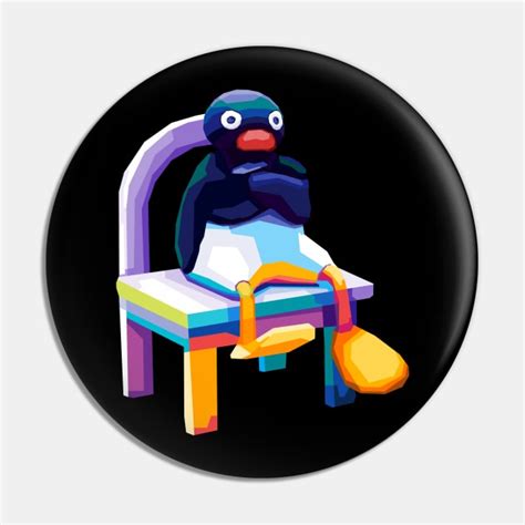 Angry Pingu meme Wpap Pop Art - Meme - Pin | TeePublic